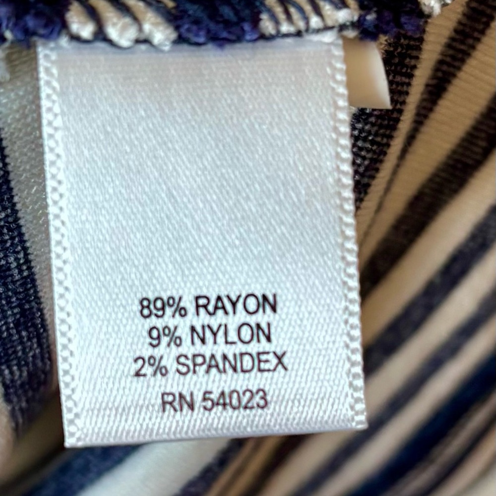 BANANA REPUBLIC WOMENS STRIPE SCOOP NECK SHORT SLEEVE DRESS -- 14 - Picture 4 of 9